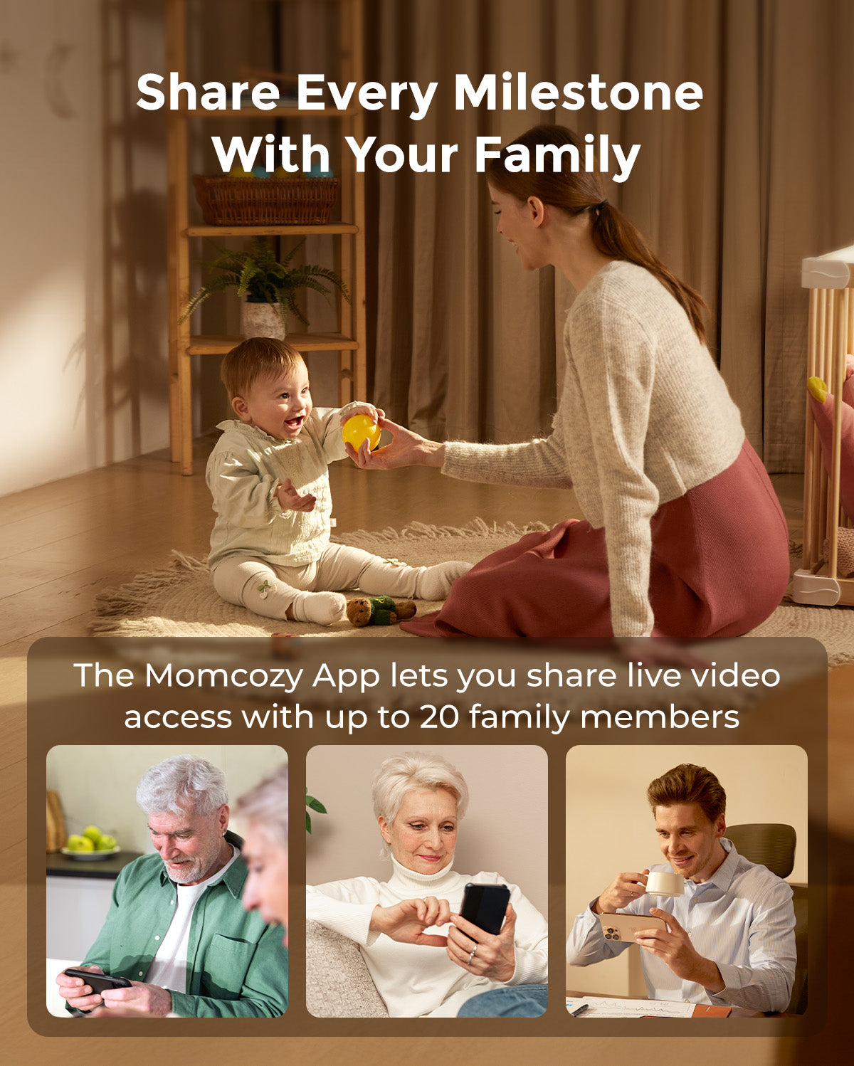 Smart Baby Monitor with App & 5