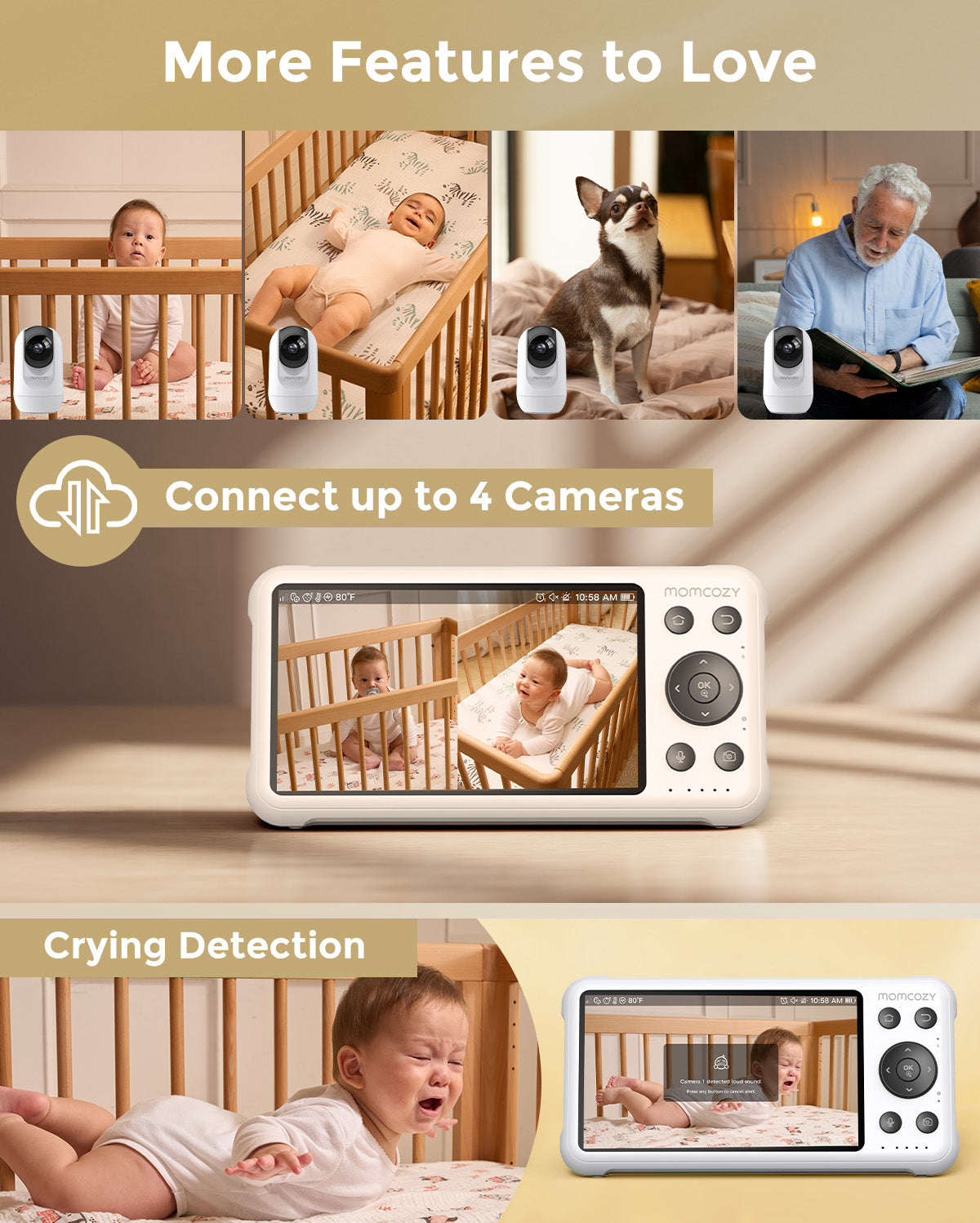 2-camera Smart Baby Monitor with App Bm04 | CA