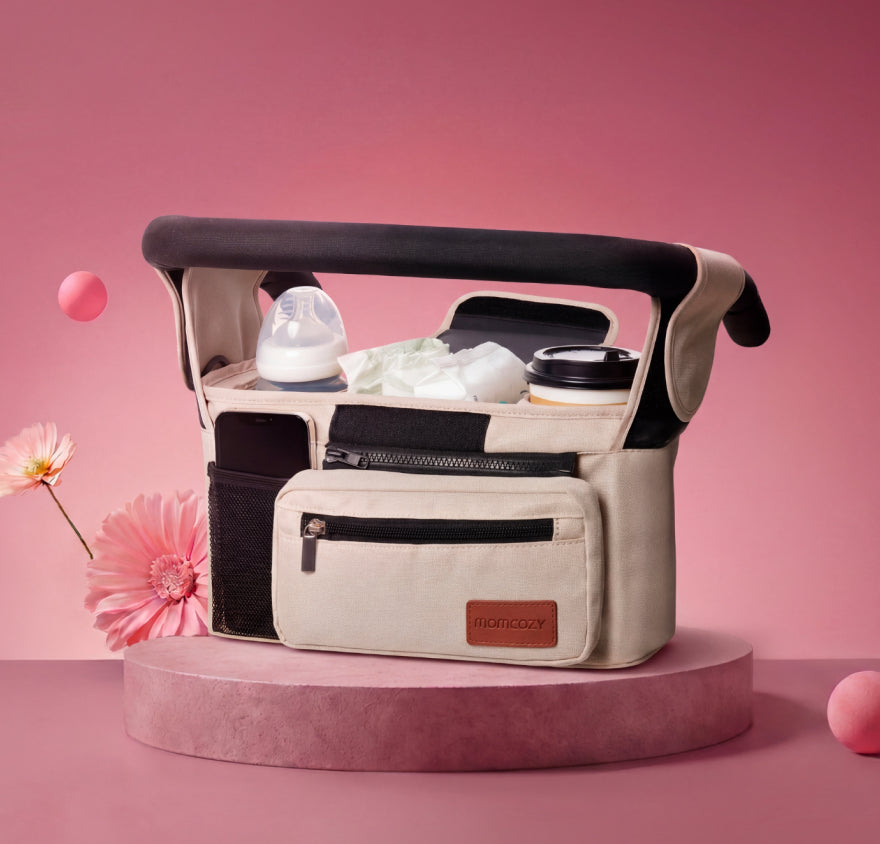 Organisateur de Poussette Momcozy – Porte-gobelet Tout-en-Un et pour Poussettes d’Animaux