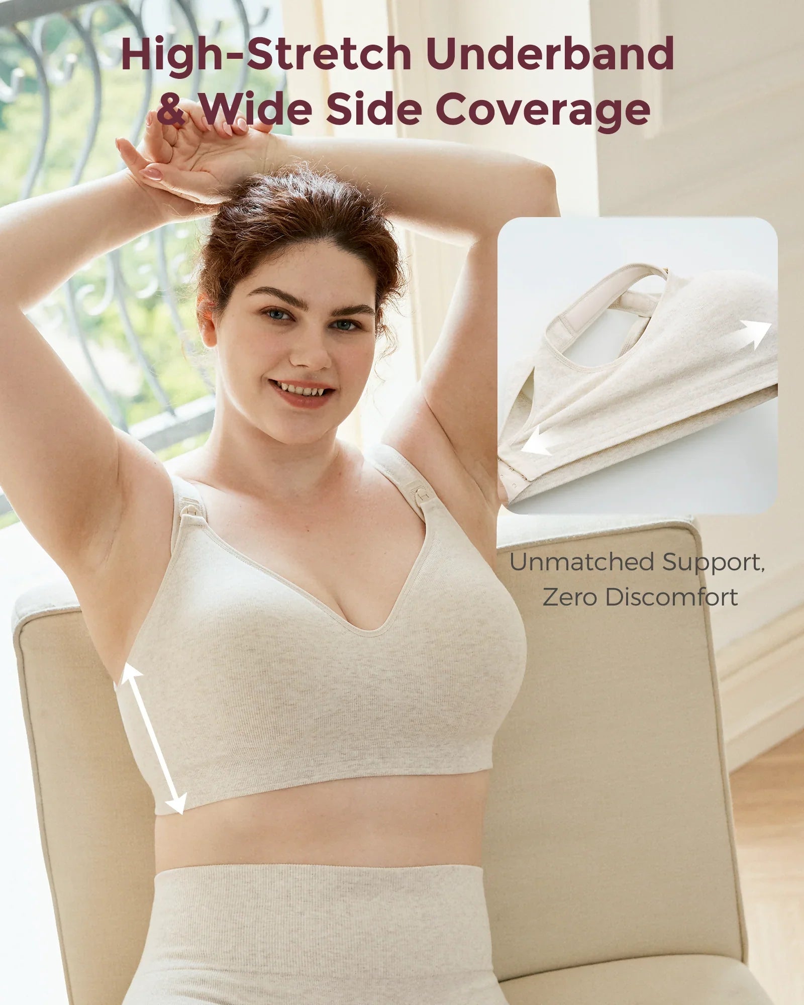 Momcozy Busty Cotton Nursing Bras 2 Pack