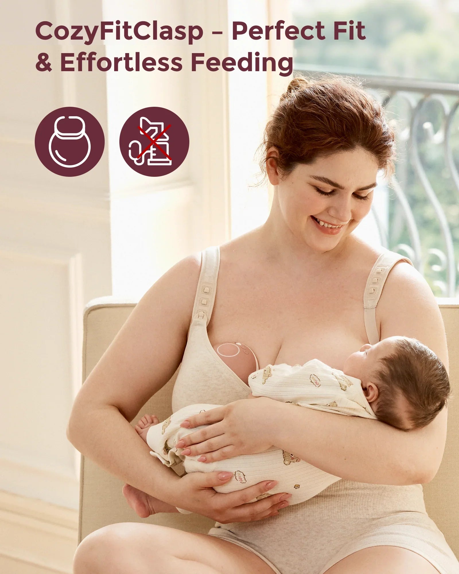Momcozy Busty Cotton Nursing Bras 2 Pack