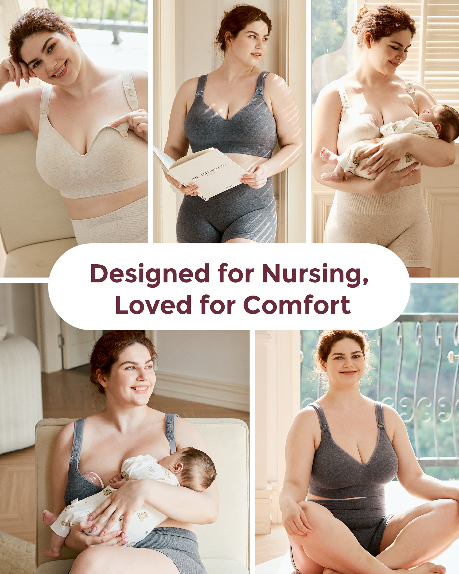 Momcozy Busty Cotton Nursing Bras 2 Pack