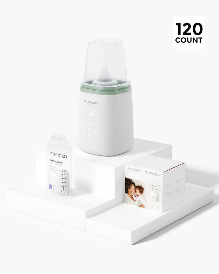 Translation missing: en.6-in-1 Fast Baby Bottle Warmer and 120 Count Breastmilk Storage Bags Front