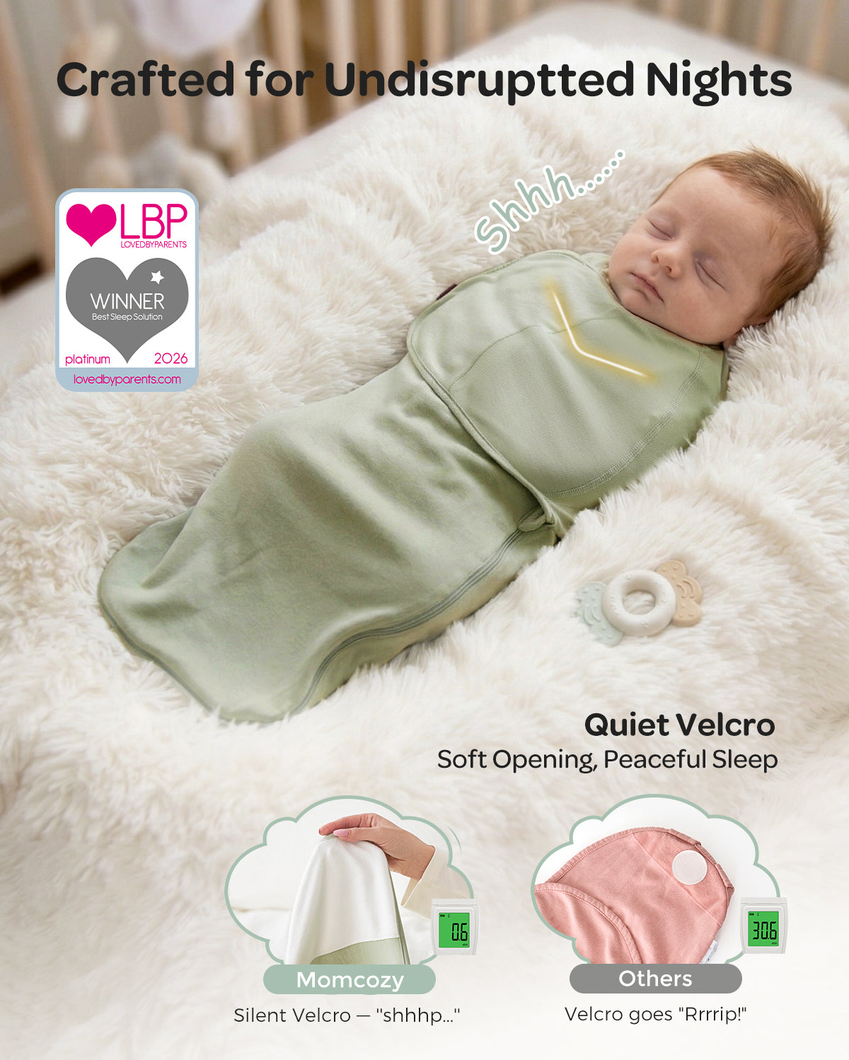 Baby Sleep Sack 1.5 TOG & Easy Swaddle Wrap For 0-3M Bundle