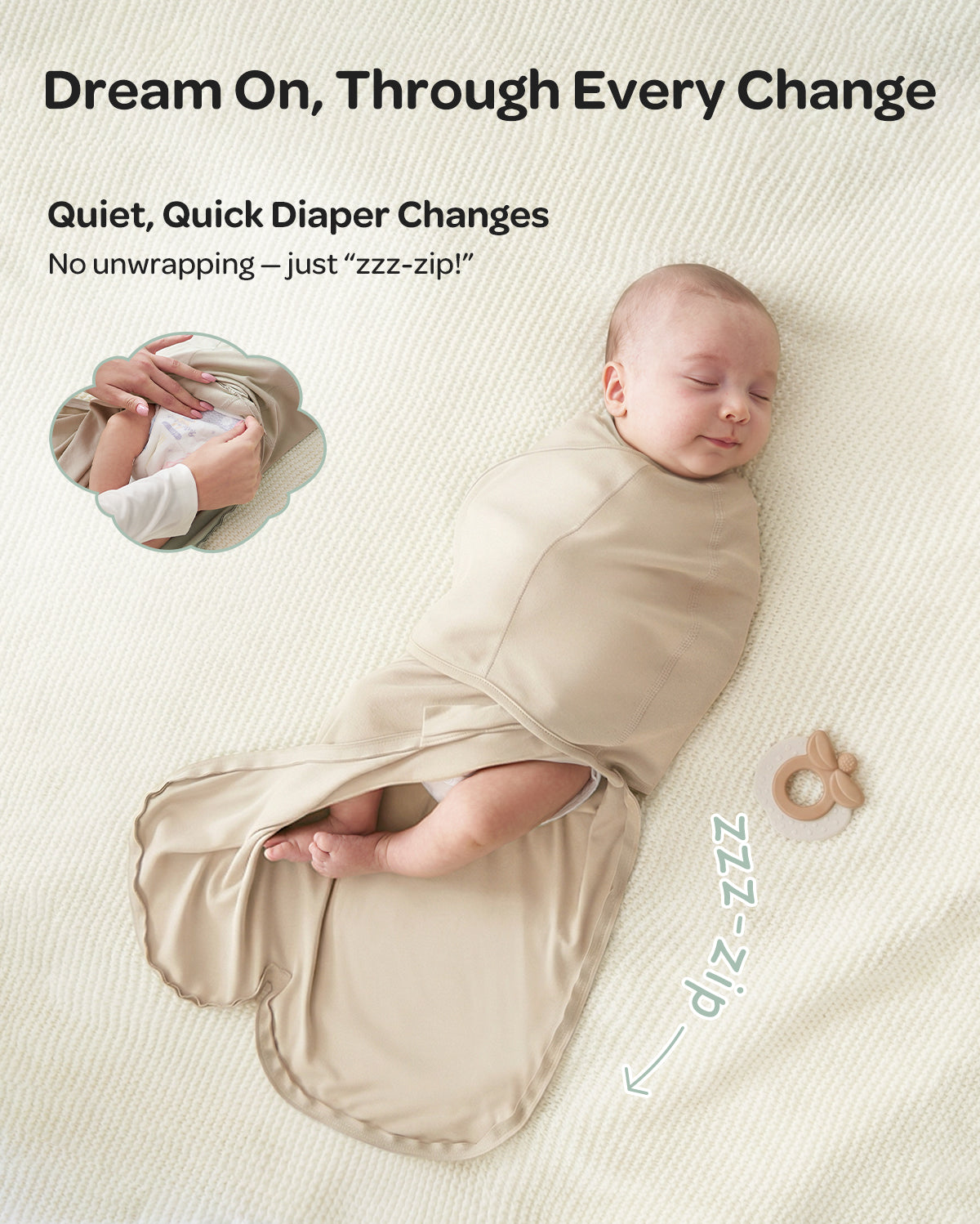 Baby Sleep Sack 1.5 TOG & Easy Swaddle Wrap For 0-3M Bundle