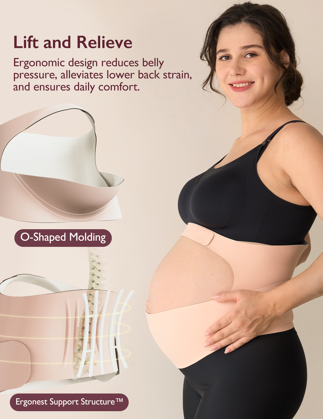 Ergonest Maternity Belly Band & High Waist Pregnancy Underwear Bundle