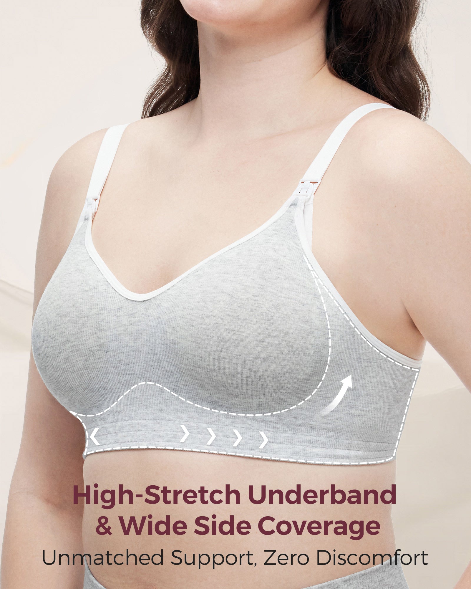 Soutien-gorge d’allaitement en coton pour forte poitrine – Momcozy