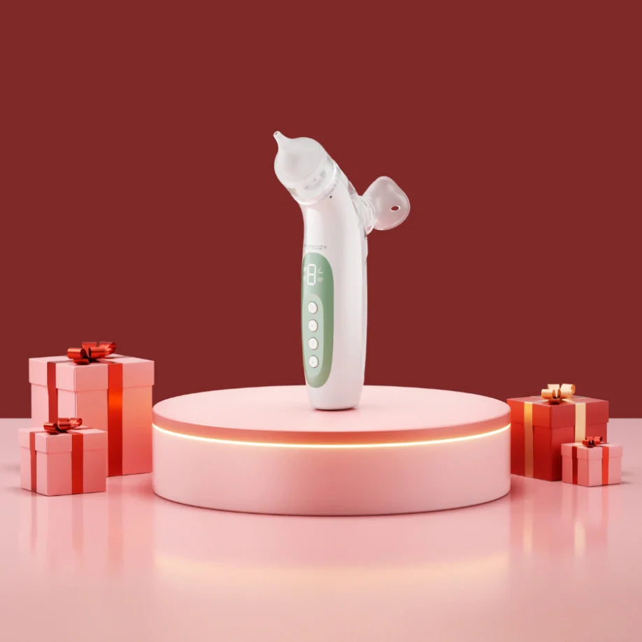 Aspirateur nasal électrique Momcozy 2-en-1 – Mouche-bébé avec spray et aspiration