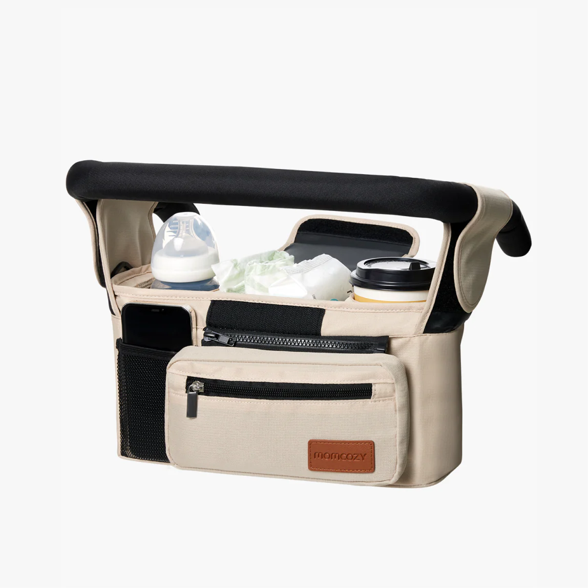 Organisateur de Poussette Momcozy – Porte-gobelet Tout-en-Un et pour Poussettes d’Animaux