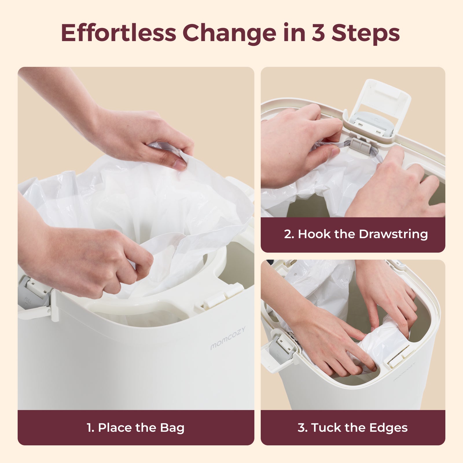 Drawstring Trash Bags for Diaper Pail